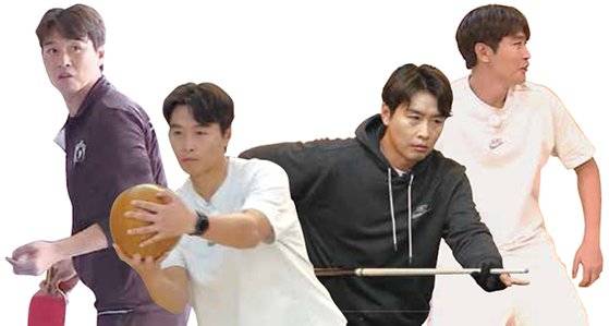 이동국은 자신이 운영하는 유튜브 채널을 통해 만능 스포츠맨으로서 재능을 뽐내고 있다. 탁구, 볼링, 당구, 댄스(왼쪽부터) 등 여러 종목 선수와 맞대결했다. [사진 유튜브 이동방송국]