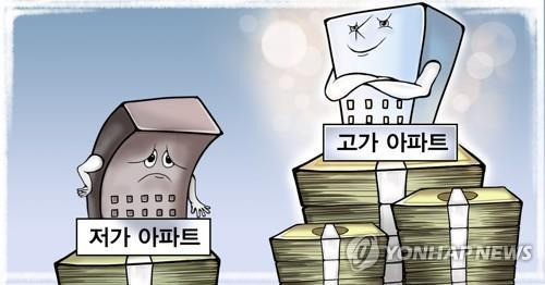 고가아파트 - 저가아파트 가격차 심화 (PG) [박은주 제작] 사진합성·일러스트