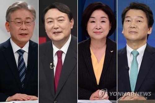 이재명·윤석열·심상정·안철수 대선 후보 [연합뉴스 자료사진]
