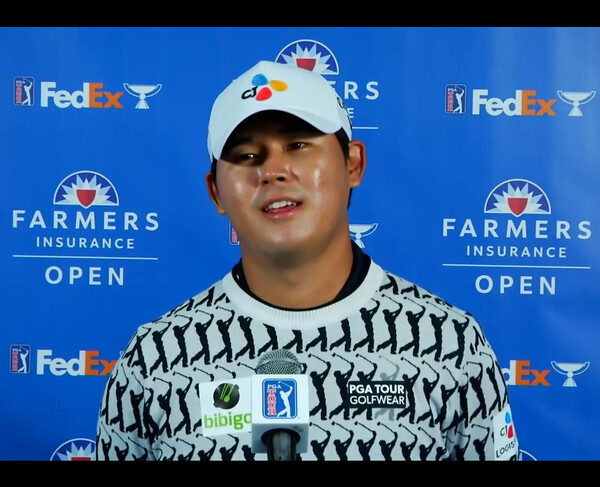 2022년 미국프로골프(PGA) 투어 파머스 인슈어런스 오픈에 출전한 김시우 프로. 사진출처=PGA 투어가 제공한 인터뷰 영상 캡처