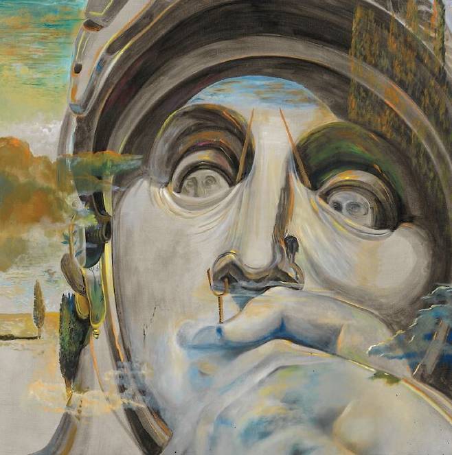 전사 혹은 ‘로스 엠보자도스’. 미켈란젤로의 로렌조 데 메디치의 무덤에 있는 로렌조 데 메디치 조각상 재해석 The Warrior or Los Embozados. Lorenzo de Medici after the Tomb of Lorenzo de’ Medici by Michelangelo, c. 1982 ⓒ Salvador Dalí, Fundació Gala-Salvador Dalí, SACK, 2021