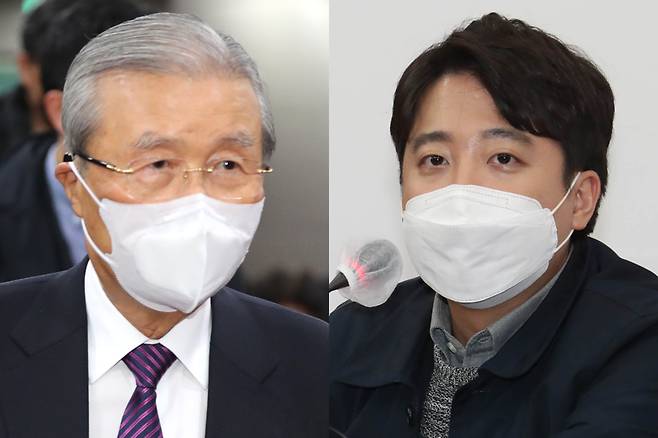 (왼쪽부터) 김종인 전 국민의힘 총괄선대위원장, 이준석 국민의힘 대표 / 사진=연합뉴스, 국회사진기자단