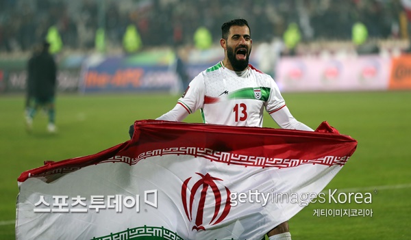 월드컵 본선 진출을 기뻐하는 이란 선수 / 사진=Gettyimages 제공