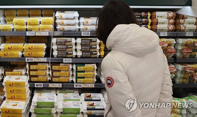 서울 시내 대형마트에 계란 판매대 모습 [연합뉴스 자료사진. 재판매 및 DB 금지]