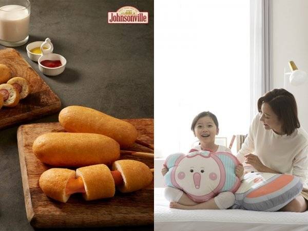 채널A 인기 예능 ‘금쪽같은 내 새끼’ 협업 상품이 인기를 얻고 있다. 프로그램 콘셉트인 ‘힐링’을 통해 사회에 선한 영향력을 
미치고 있고, 아동 및 학부모는 물론 2030 MZ세대에게도 공감을 얻은 게 긍정적 영향을 미쳤다. 쟌슨빌과 손잡고 선보인 
‘금쪽핫도그’(왼쪽)와 홈랩과 협업한 ‘금쪽이베개’. 사진제공 l 쟌슨빌·홈랩