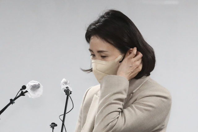 이재명 더불어민주당 대선 후보의 부인 김혜경씨가 지난 9일 사과 기자회견을 하고 있다. /국회사진기자단