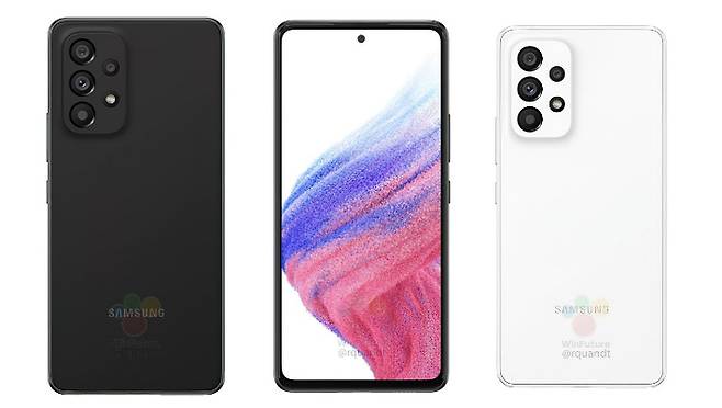 '갤럭시A53' 추정 렌더링 이미지. 샘모바일 캡처.