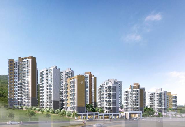 경남 양산시 사송지구 ‘양산 사송지구 우미린’ 투시도. 자료제공=우미건설