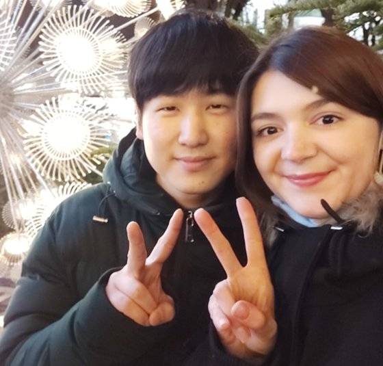 지난달 우크라이나 키예프에서 임택민(왼쪽)씨와 임 이리나씨. 사진 임씨 제공