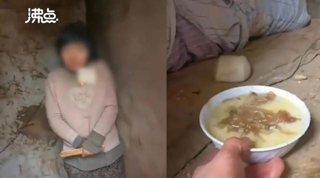 중국 쉬저우에서 쇠사슬에 묶인 채 발견된 피해 여성. 출처=웨이보
