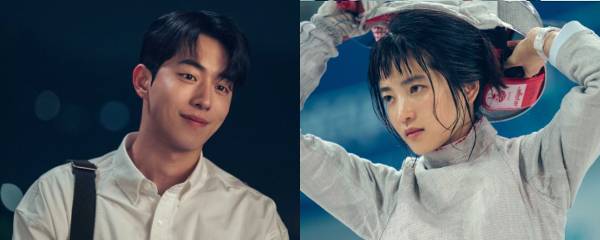 드라마 ‘스물다섯 스물하나’에서 방송 기자가 된 백이진(왼쪽)과 국가대표 펜싱 선수로 활약하는 나희도의 모습. tvN 제공