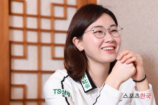 당구선수 이미래가 8일 경기도 분당구 서현동의 한 음식점에서 스포츠한국과 인터뷰를 하고 있다. 사진=이혜영 기자 lhy@hankooki.com