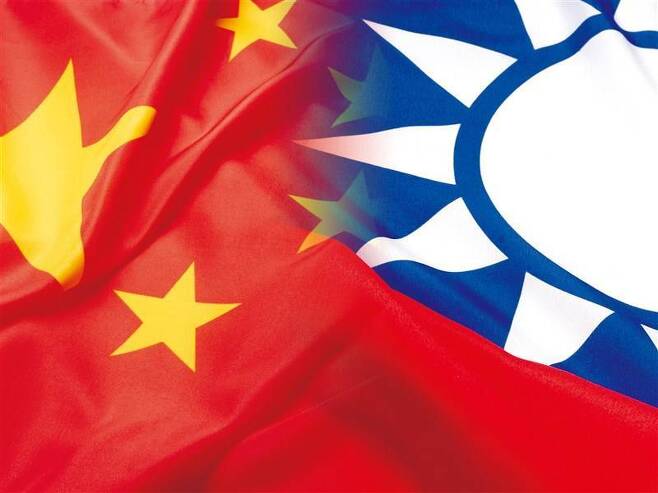 중국과 대만 국기(자료사진=바이두)
