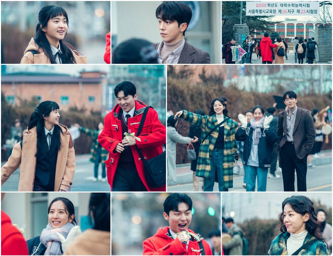 In the last broadcast, Baek Lee Jin (Nam Joo-hyuk) took a surprise school trip with four Sun Goz members, Na Hee-ri - Go Yu Rim - Moon Ji-woong - Ji Seung-wan, and five people took a surprise school trip on the open beach for filming. I enjoyed the water with excitement, and I shared the pain that I had with each other and showed a stronger appearance.The five people then delivered a lull to the pure and cheerful face of youth, shouting This summer is ours! At the beach at the reddish sunset.In this regard, Kim Tae-ri - Nam Joo-hyuk - Ji Yeon Kim (Bona) - Choi Hyun-wook - Lee Joo-myung gathers meaningfully and gives a smile to the SAT Test Group Shot to encourage and support each other.Lee Jin and Na Hee-do - Yu Rim - Moon Ji-woong - Ji Seung-wan gathered in front of the test center where the 2000 College Scholastic Ability Test was held.While Na Hee-do and Moon Ji-woong show a mixture of tension and anticipation, the backs Lee Jin, Go Yu Rim and Ji Seung-wan hand over ribbon-up forks and drinks to the two.Especially, Na Hee-do and Moon Ji-woong, only two people, are caught in the test center with a trembling Chest, and the three people wave and shout fighting.I wonder why Na Hee-do and Moon Ji-woong have only taken the SAT, and what other events have happened to the Sun Goz, who is just around the corner of graduation.In addition, Kim Tae-ri - Nam Joo-hyuk - Ji Yeon Kim (Bona) - Choi Hyun-wook - Lee Joo-myung reveals a sticky and friendly intimacy outside the camera, and laughed pleasantly throughout the preparation of the filming.Kim Tae-ri and Choi Hyun-wook, and Nam Joo-hyuk and Ji Yeon Kim (Bona) - Lee Joo-myung were active in discussing the scene after each location was set.The five people who were immersed in the scene at once expressed the tension and excitement of the friends who cheered on the test, and led the heat of the scene.I wanted to capture the scenery of the November SAT day, the tense faces of the examinees, and the family and friends who cheered them as much as possible, said the producer, Hua Andam Pictures. Please check the broadcast on the group shot of the test day, He said.Meanwhile, the TVN Saturday drama Twenty Five Twinty One will be broadcasted at 9:10 pm on the 19th.