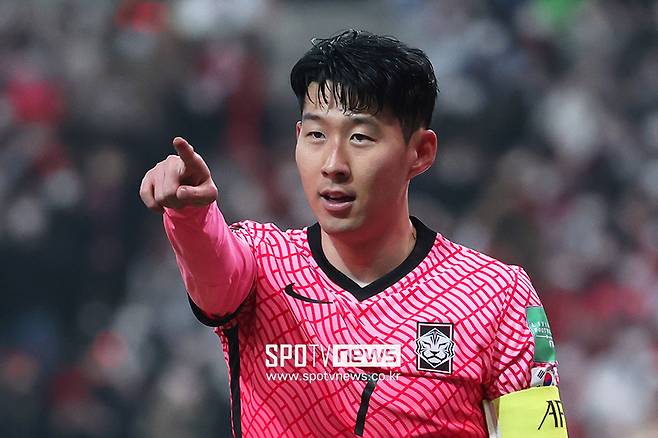 ▲ 이란과 경기에서 득점하고 세리머니하는 손흥민. ⓒ곽혜미 기자