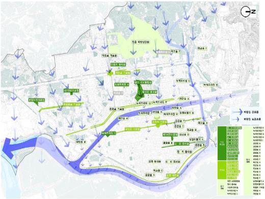 세종시 도시 바람길 숲 조성계획도(신도심). 자료=세종시 제공
