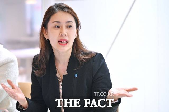 권아름 예비후보는 정치 입문 4년 차다. 육아와 정치를 병행하면서 기성 정치의 벽을 실감하고 있다고 전했다. /남윤호 기자