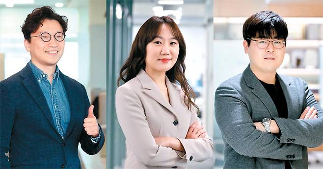최재웅 퓨처플레이 이사(왼쪽), 장혜승 마크앤컴퍼니 파트너(가운데), 김윤호 IMM인베스트먼트 심사역(오른쪽)