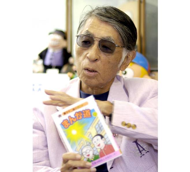 '닌자 핫토리군' 그린 일본 국민 만화가 후지코 후지오 (도쿄 교도=연합뉴스) '닌자 핫토리군' 등으로 한국에도 잘 알려진 일본 만화가 후지코 후지오A(본명 아비코 모토오) 씨가 7일 숨졌다고 교도통신이 보도했다. 향년 88세. 2022.4.7 [재판매 및 DB 금지]
photo@yna.co.kr