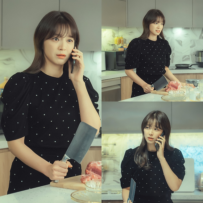 ‘결사곡3’ 송지인의 분노의 칼 내리찍기 현장이 포착됐다.사진=(주)지담 미디어 제공
