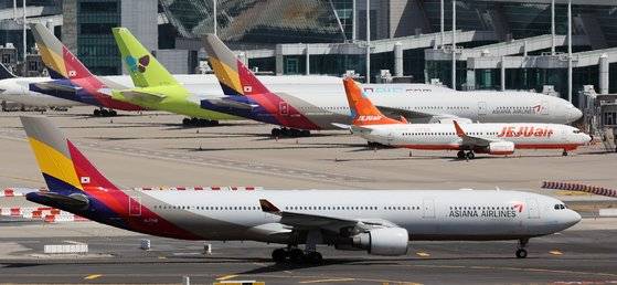 영종도 인천국제공항의 항공기들. 연합뉴스