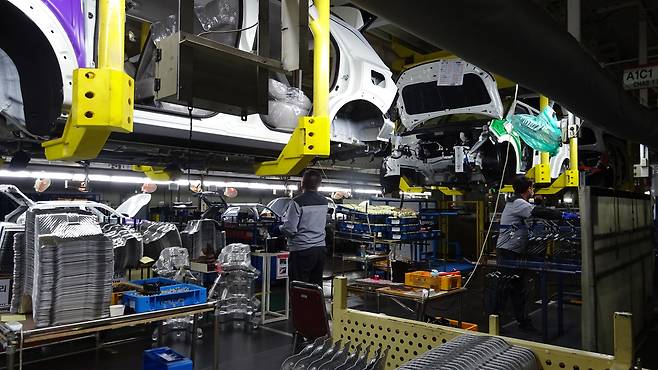 경기도 평택에 있는 쌍용차 조립1공장 모습./연선옥 기자