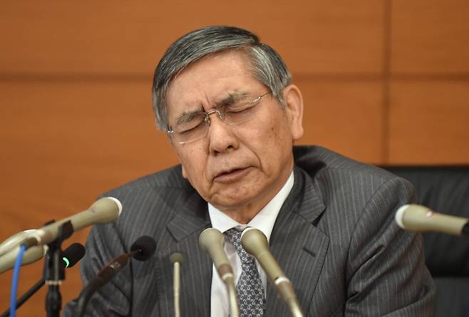 구로다 하루히코  일본은행(BOJ) 총재. /사진=AFP