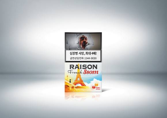 유럽 풍미를 더한 '레종 프렌치 썸' 제품 [사진=KT&G]