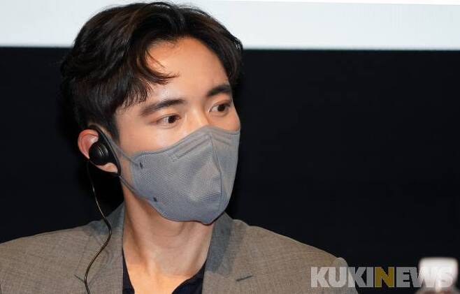 제23회 전주국제영화제 개막작 '애프터 양'(감독 코고나다) 기자회견에 참석한 배우 저스틴 민.&nbsp; &nbsp;사진=박효상 기자