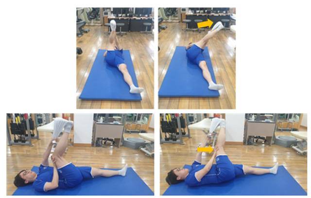 외측 햄스트링 스트레칭./사진=대한스포츠의학회