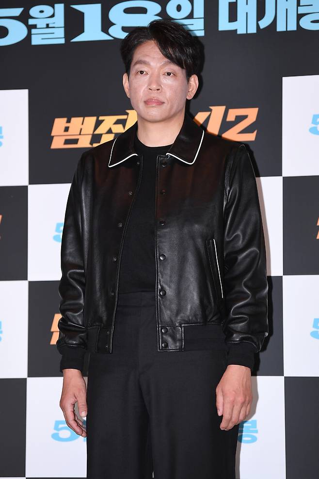 '범죄도시2' 글로벌 프레스 컨퍼런스에 참석한 박지환. ⓒ이혜영 기자 lhy@hankooki.com.