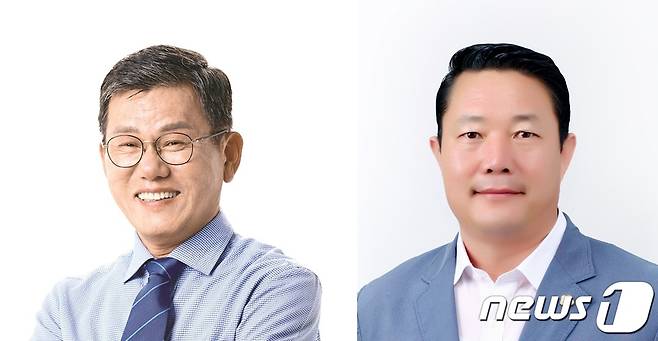 전북 순창군수 선거에 출마한 최기환 더불어민주당 후보(왼쪽)와 최영일 무소속 후보(오른쪽)./© 뉴스1
