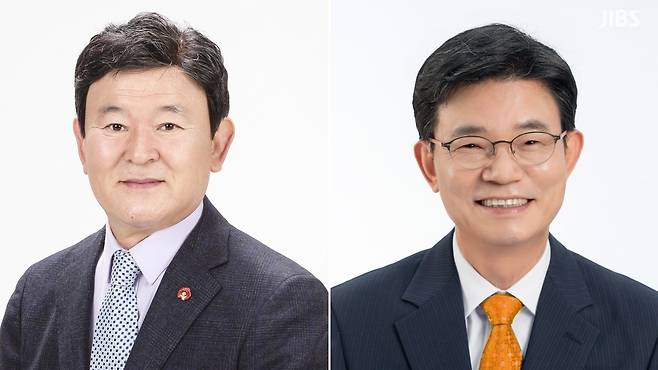 제주교육감 선거에 출마하는 김광수 후보와 이석문 후보