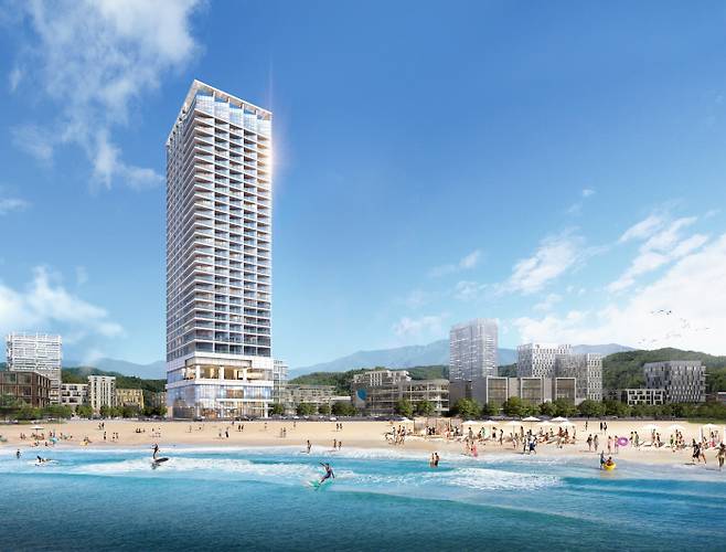 브라운스톤 양양 주경투시도 이미지. 사진제공|이수건설