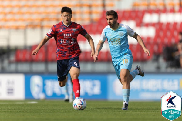 김천 상무 공격수 조규성. 사진｜한국프로축구연맹