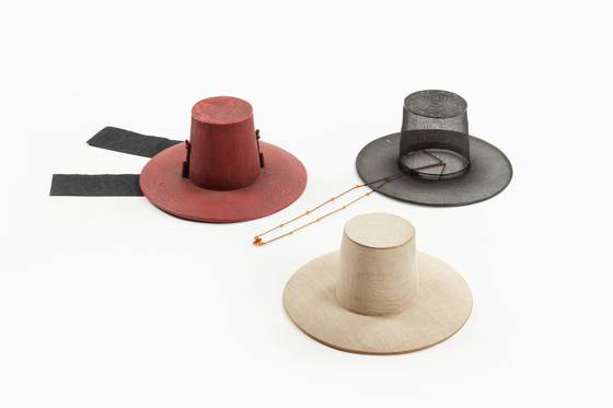 Gat, the representative hat of the Joseon era (1392-1910) in different colors. [NATIONAL FOLK MUSEUM OF KOREA]