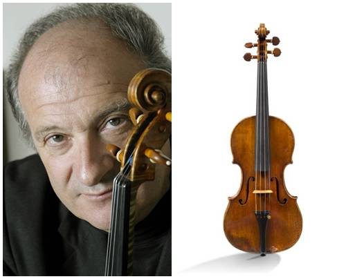 프랑스의 원로 바이올리니스트 레지스 파스키에(왼쪽)가 고령으로 무대에 잘 서지 않게 됨에 따라 그동안 사용해오던  1736년산 과르네리 델 제수를 프랑스 경매회사 아퀴트에 내놓았다.      아퀴트 홈페이지