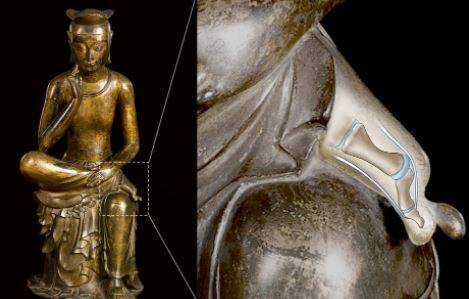 반가사유상과 오른발 모습 / 사진=황건 인하대 교수 제공