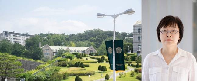 이화여대 전경. 오른쪽은 연구 책임자인 최병주 이화여대 엘텍공대 컴퓨터공학전공 교수. [이화여대 제공]