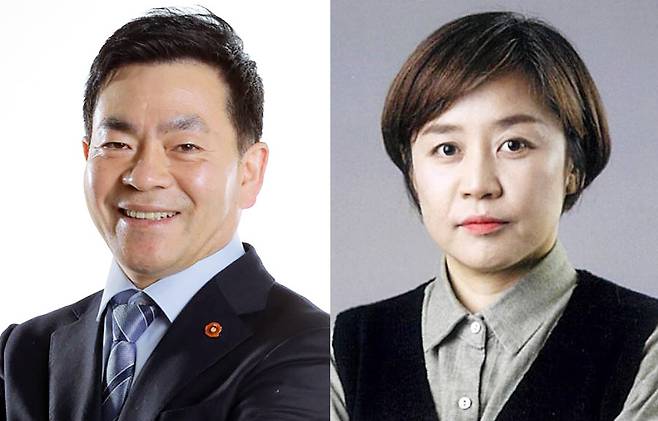 제8회 전국동시지방선거 제주도지사 선거에 출마한 무소속 박찬식 후보(왼쪽)와 녹색당 부순정 후보.© 뉴스1