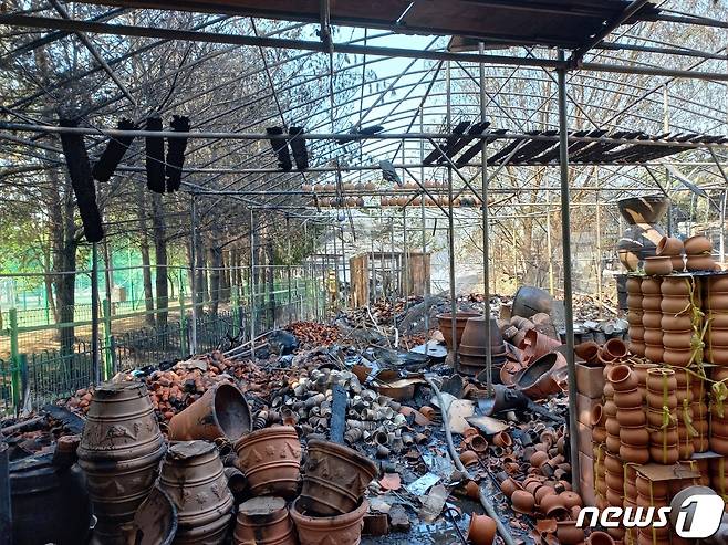 화재 진압 후 모습.(경기도소방재난본부 제공)© 뉴스1