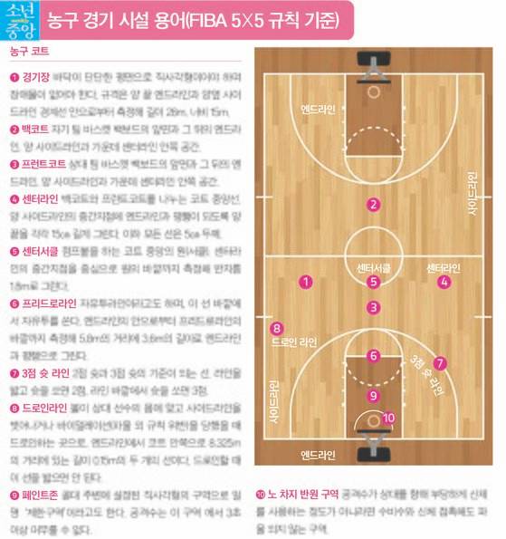 농구 경기 시설 용어