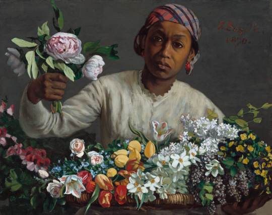 1870년 마네가 그린 ‘작약과 젊은 여인’.  미국 내셔널 갤러리 오브 아트 소장