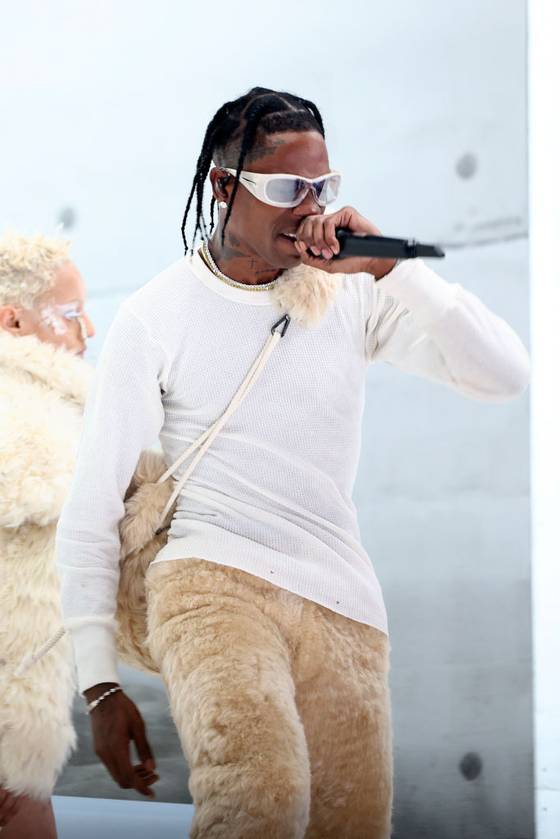 LAS VEGAS, NEVADA - MAY 15: Travis Scott performs onstage during the 2022 Billboard Music Awards at MGM Grand Garden Arena on May 15, 2022 in Las Vegas, Nevada. (Photo by Matt Winkelmeyer/Getty Images for MRC)