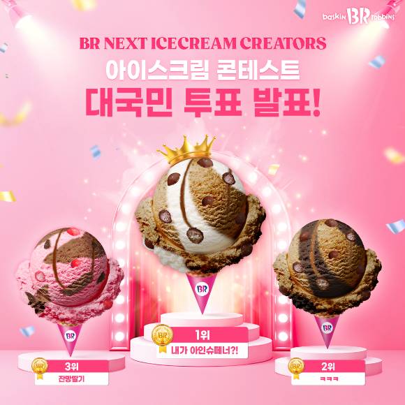 SPC그룹이 운영하는 배스킨라빈스가 대국민 투표를 통해 선정된 '2022 아이스크림 콘테스트' 최종 당선작을 발표했다.(SPC그룹 제공)