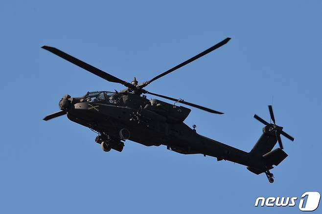 주한 미 육군의 AH-64E '아파치 가디언' 공격 헬기. 2020.2.13/뉴스1 © News1 최창호 기자