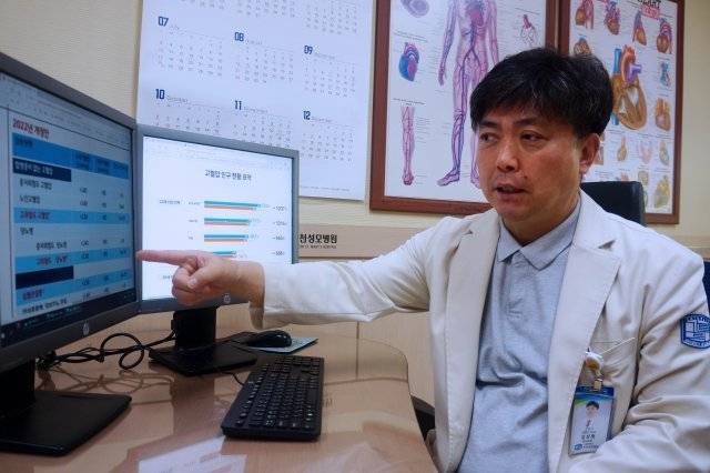 대한고혈압학회 이사장인 가톨릭대 부천성모병원 임상현 순환기내과 교수가 이번에 더 강화된 고혈압 환자의 치료 목표 혈압 기준을 자세히 설명하고 있다. 부천성모병원 제공