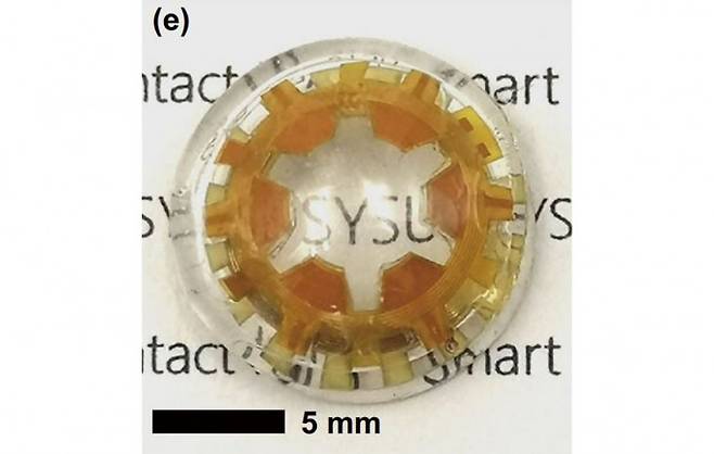 개발한 콘택트렌즈. 중국 쑨원대 제공