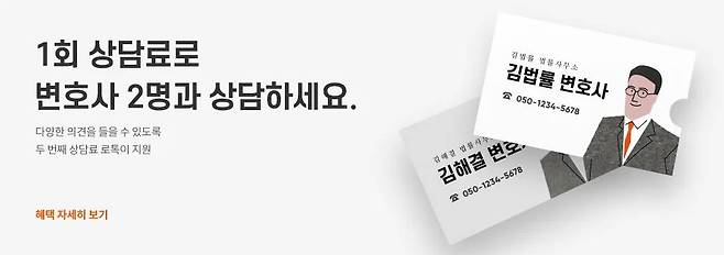로톡의 서비스 광고 이미지. 출처=로앤컴퍼니 홈페이지