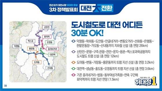 허태정 후보 도시철도 접근 개선 공약
